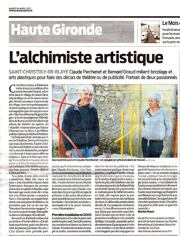 Sud-Ouest 24 avril 2012